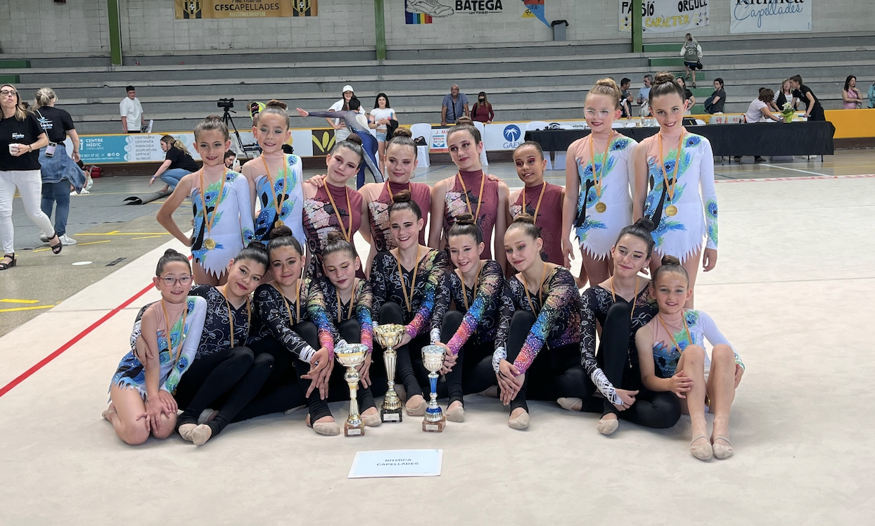 Equip de gimnàstica del Club Rítmica Capellades